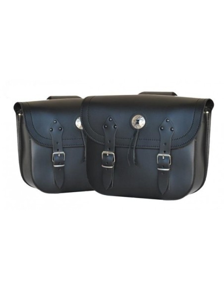 ALFORJAS PIEL RIFLE BÁSICA 1 CONCHO UNIVERSAL