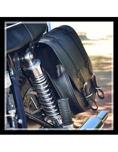 ALFORJA PIEL BANDO BASICA TRIUMPH BONNEVILLE T100/T120 HUECO AM IZDA