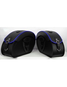 ALFORJAS PIEL RIGIDAS VENDETTA PERFIL AZUL