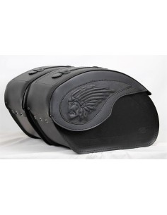 ALFORJAS VENDETTA RIGIDAS PIEL BIG BOSS UNIVERSALES