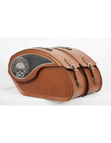 ALFORJAS RIGIDAS VENDETTA HARLEY DAVIDSON SKULL MARRÓN ALFORJAS RIGIDAS VENDETTA HARLEY DAVIDSON SKULL MARRÓN