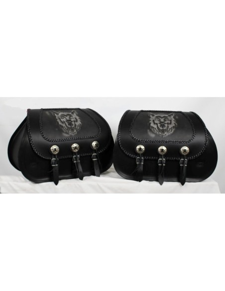 ALFORJAS RIGIDAS JABATO LOBO PARA INDIAN SCOUT SIXTY