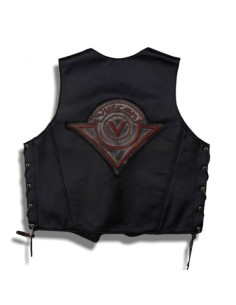 PARCHE DE ESPALDA PIEL VINTAGE LOGO VULCAN NEGRO