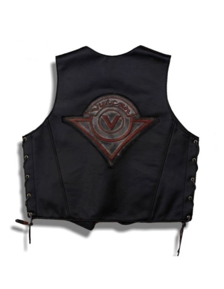 PARCHE DE ESPALDA PIEL VINTAGE LOGO VULCAN NEGRO