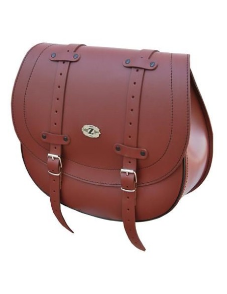 ALFORJA BANDO UN SOLO LADO MARRON BASICA 34X15X38