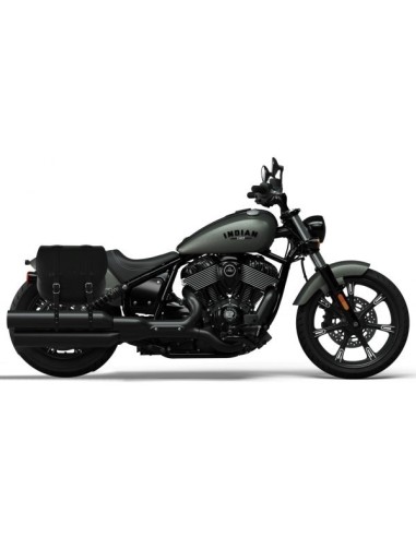 SET ALFORJAS PIEL BANDO PARA INDIAN CHIEF