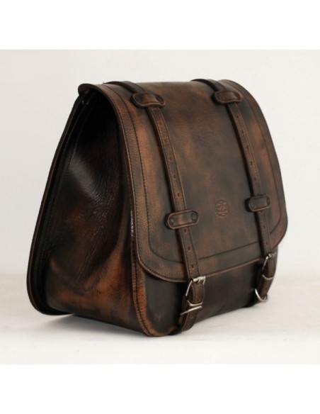 ALFORJAS PIEL ULISES MARRÓN VINTAGE UNIVERSAL