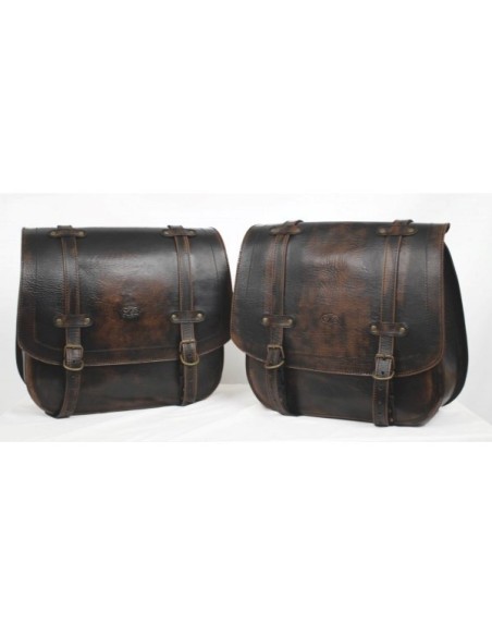 ALFORJAS PIEL ULISES MARRÓN VINTAGE UNIVERSAL