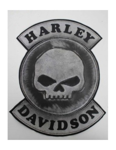 PARCHE DE ESPALDA PIEL HARLEY DAVIDSON SKULL WILLIE PARCHE DE ESPALDA PIEL HARLEY DAVIDSON SKULL WILLIE