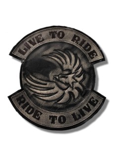 PARCHE DE ESPALDA PIEL LIVE TO RIDE ÁGUILA ALAS