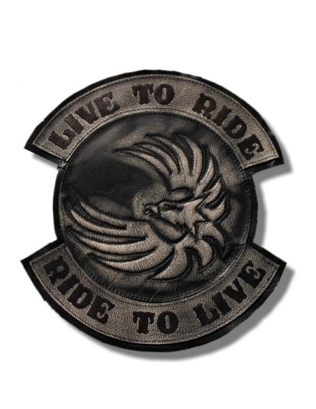 PARCHE DE ESPALDA PIEL LIVE TO RIDE ÁGUILA ALAS