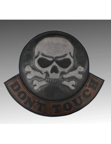 PARCHE DE ESPALDA PIEL DON'T TOUCH SKULL MARRÓN-MARFIL PARCHE DE ESPALDA PIEL DON'T TOUCH SKULL MARRÓN-MARFIL