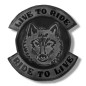 PARCHE DE ESPALDA PIEL LIVE TO RIDE LOBO GRIS PARCHE DE ESPALDA PIEL LIVE TO RIDE LOBO GRIS