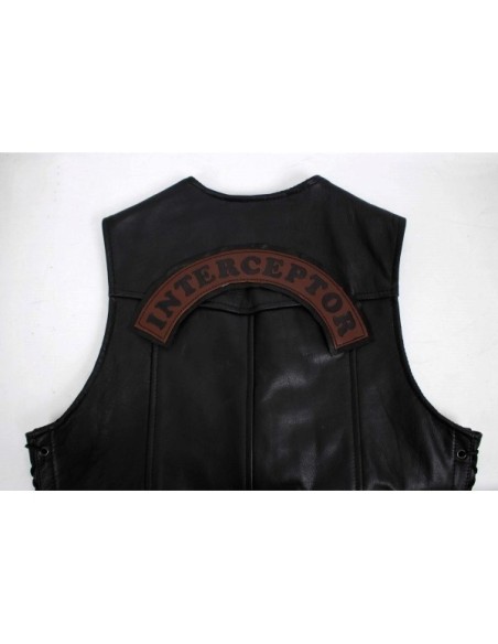 PARCHE DE PIEL INTERCEPTOR MARRÓN