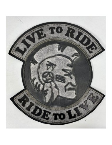 PARCHE DE ESPALDA PIEL LIVE TO RIDE CHEROKY GRIS PARCHE DE ESPALDA PIEL LIVE TO RIDE CHEROKY GRIS