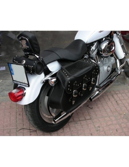 ALFORJAS RIGIDAS IBER CLASICA TRENZADA COCO SPORTSTER H.D