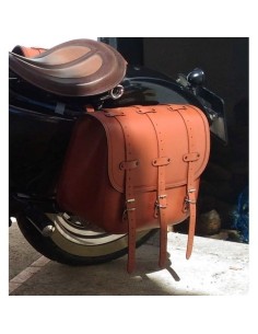 ALFORJA LATERAL TRAJANO BASICA MARRÓN CUERO UNIVERSAL