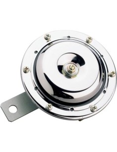 BOCINA CROMADA 10 CM DIAMETRO HOMOLOGADA