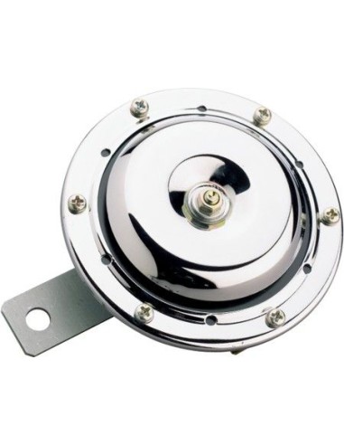 BOCINA CROMADA 10 CM DIAMETRO HOMOLOGADA