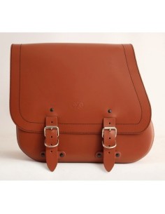 ALFORJA PIEL SCIPION HCO AMORT DERECHA MARRÓN CUERO SPORTSTER H.D