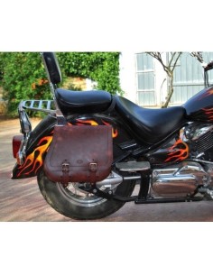 ALFORJA PIEL SCIPION HCO AMORT DERECHA MARRÓN SPORTSTER H.D