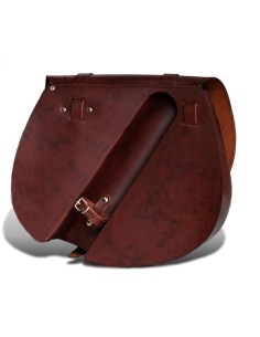 ALFORJA PIEL BANDO BÁSICA MARRÓN HCO AMORT IZDA SPORTSTER H.D 883-1200