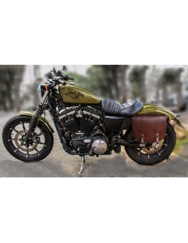 ALFORJA PIEL BANDO BÁSICA MARRÓN HCO AMORT IZDA SPORTSTER H.D 883-1200 ALFORJA PIEL BANDO BÁSICA MARRÓN HCO AMORT IZDA SPORTSTER H.D 883-1200