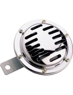 BOCINA CROMADA 9,5 CM DIAMETRO HOMOLOGADA