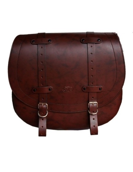 ALFORJA PIEL BANDO BÁSICA MARRÓN HCO AMORT DCHA SPORTSTER H.D 883-1200