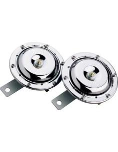 JUEGO DE BOCINAS CROMADAS 10 CM DIAMETRO