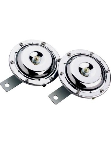 JUEGO DE BOCINAS CROMADAS 10 CM DIAMETRO