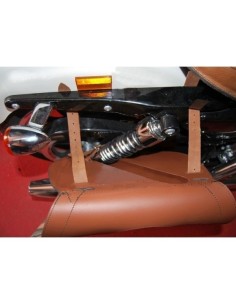 ALFORJA PIEL BANDO BÁSICA MARRÓN CLARO HCO AMORT DCHA SPORTSTER H.D