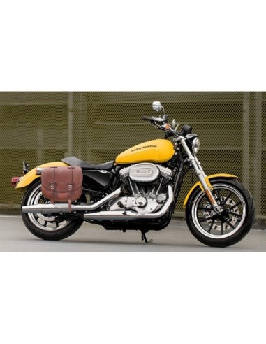 ALFORJA PIEL BANDO BÁSICA MARRÓN CLARO HCO AMORT DCHA SPORTSTER H.D ALFORJA PIEL BANDO BÁSICA MARRÓN CLARO HCO AMORT DCHA SPORTSTER H.D