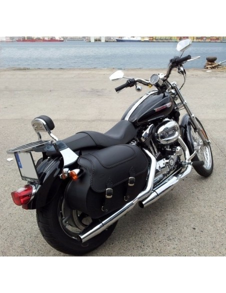 ALFORJAS RÍGIDAS TEMPLARIO TRENZADO HCO AMORT SPORTSTER H.D