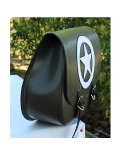ALFORJA PIEL SPARTA ARMY STAR VERDE MILITAR DCHA H.D SPORTER  883-1200