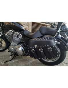ALFORJAS PIEL PIZARRO CLÁSICA PARA H.D SPORTSTER 883