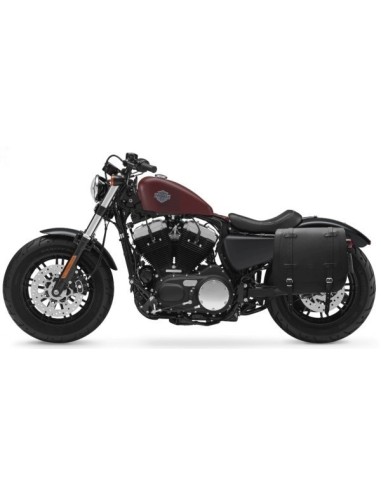 ALFORJA PIEL ULISES NEGRA IZDA PARA SPORTSTER H.D ALFORJA PIEL ULISES NEGRA IZDA PARA SPORTSTER H.D