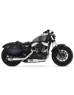 ALFORJAS PIEL PIZARRO BLOQUE HCO AMORT PARA H.D SPORTSTER 883-1200