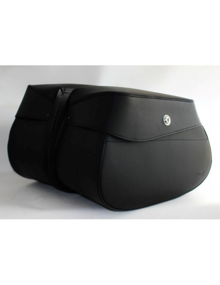 ALFORJAS PIEL PIZARRO BLOQUE HCO AMORT PARA H.D SPORTSTER 883-1200