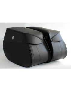 ALFORJAS PIEL PIZARRO BLOQUE HCO AMORT PARA H.D SPORTSTER 883-1200