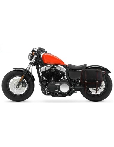ALFORJA PIEL ULISES HILO NARANJA IZDA HCO AMORT PARA SPORTSTER H.D ALFORJA PIEL ULISES HILO NARANJA IZDA HCO AMORT PARA SPORTSTER H.D