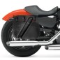 ALFORJA PIEL ULISES HILO NARANJA DCHA HCO AMORT PARA SPORTSTER H.D