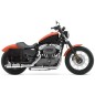 ALFORJA PIEL ULISES HILO NARANJA DCHA HCO AMORT PARA SPORTSTER H.D