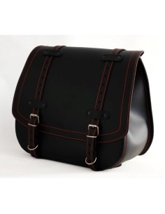 ALFORJA PIEL ULISES HILO NARANJA DCHA HCO AMORT PARA SPORTSTER H.D