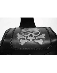 ALFORJAS PIEL IKARO SKULL TIBIAS HCO AMORT PARA H.D SPORTSTER