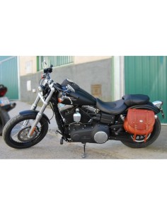 ALFORJA BANDO UN SOLO LADO MARRON BASICA 34X15X38