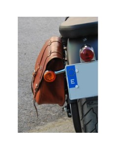 ALFORJA PIEL BANDO BÁSICA MARRON CLARO STREET-BOB DYNA H.D