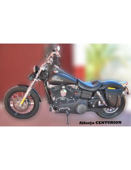ALFORJA PIEL CENTURION IZDA PARA DYNA STREET-BOD H.D