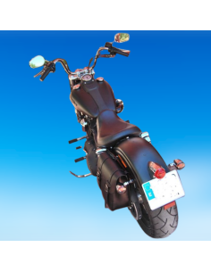 ALFORJA PIEL CENTURION IZDA PARA DYNA STREET-BOD H.D