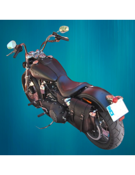 ALFORJA PIEL CENTURION IZDA PARA DYNA STREET-BOD H.D